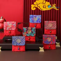 在飛比找蝦皮購物優惠-中國絲綢紅包包優雅結婚禮物精美刺繡東方魅力紅包