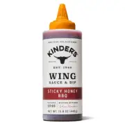 Kinders Sticky Honey BBQ Wing Sauce 15.8 Oz Gluten Free No HFCS 70063