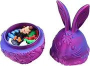 Erconsso 3-D Printed Easter Bunny Eggs, Portable Bunny Egg Fidget Toys Decorative Printed Easter Bunny Eggs Easter Basket Stuffers Decoration For Home Desk Decor
