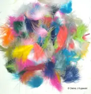 Big bag of 420 Marabou Feathers Fluffs Small 1-3" Assorted Mixed colors 1 oz wt