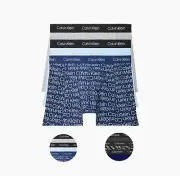 Calvin Klein Men's CK Cotton Stretch 3-Pack Boxer Brief Underwear S