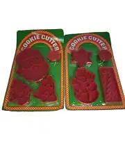 Vintage Capers Christmas Cookie Cutters Santa Candy Cane Stamps NOS
