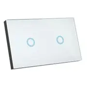 Brilliant Smart Elite Tempered Glass 2 Gang Wall Switch