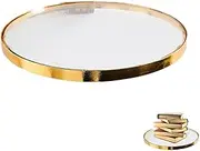 Bathroom Shelves - Bathroom Wall Mounted Shelves | Round Display Ledge Shelves, Iron Glass Shelf Home Decor for Offices, Bedroom