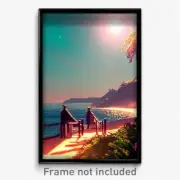 Pixel Art Poster - Slim Coast (8 Bit Psychedelic Trippy Weird Video Game Print)