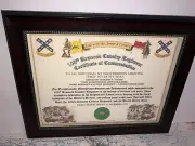 103RD ARMORED CAVALRY REGIMENT / COMMEMORATIVE - CERTIFICATE OF COMMENDATION