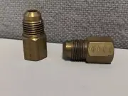 46F-5-2 SAE 45° FEMALE CONNECTOR BRASS FITTING ONE EACH