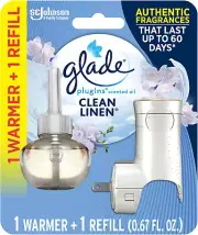 Plugins Refills Air Freshener Starter Kit, Scented Oil for Home and Bathroom, Cl