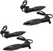 TDR 4pcs Black Motorcycle LED Turn Signal Indicator for HP2 SPORT R1200 F800 F650GS F700GS F 650 700 800 GS, R 1200 GS, C 600 Sport, Yellow 12V Front and Rear Lights, OE 63 13 8 522 499