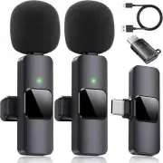 Wireless Lavalier Microphone Audio Video Recording Mini Mic For Android/iPhone
