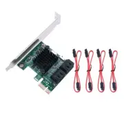 PCIE 1X to Sata III Expansion Card PCIE to 4 Port Sata 3 Adapter Expansion Card