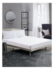 [DreamZ] Mattress Protector Topper Polyester Cool Fitted Cover Waterproof King in White
