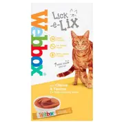 Webbox Lick-E-Lix Cheese with Taurine Puree Cat Treat 5pk