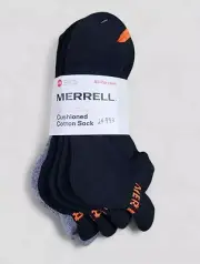 MERRELL Womens Socks Low Cut Tab Cushion Cotton Athletic 6 Pair Shoe Size 5-9.5