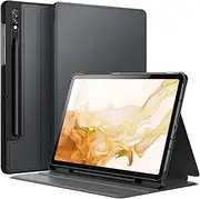 JETech Case for Samsung Galaxy Tab S8 2022/S7 2020 11-Inch with S Pen Holder, Slim Folio Stand Protective Tablet Cover, Multi-Angle Viewing (Black)