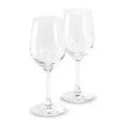 NIB 100% Authentic Swarovski Wine Crystal Glasses 8 1/4" Tall Set Of 2 #5468811