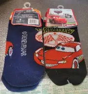 Disney Cars Lightning McQueen Child Ankle Socks 2 Pair Size 6-8