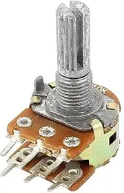 Aexit B10K (Potentiometer) 10K ohm 6 Pins Split Shaft Rotary Linear Double (37ry66qf658) Taper Potentiometers