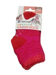 Yaktrax Toddler Girl Ski Winter Snow Cabin Cozy Thick Plush Socks Slip Grippers