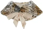 [FakeFace] Flower Girls Faux Fur Shoulder Cape Winter Warm Party Wedding Wraps Capelets Clothes