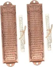 BIUDECO Authentic Israeli Design Mezuzah Jewish Home Decor Metal Retro Mezuzah for Door