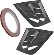 2 PCs Side Window Louvers ABS Air Vent Scoop Shades Cover Blinds Compatible for Dodge Charger 2011-2020 - Matte Black