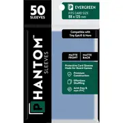 50pc Phantom Sleeves 88x125mm Game Card Case Protector Evergreen Matte/Matte
