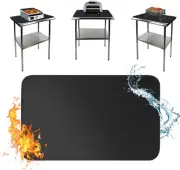 Under Grill Mat for Outdoor Grill, 24 X 31 Inchs Heat Resistant Grill Mat for Co