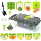 17-In-1 Vegetable Fruit Chopper Cutter Food Onion Veggie Dicer Slicer Kitchen US