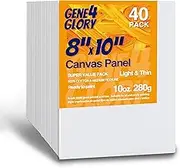 Canvases for Painting Super Value 8 x 10 inch-40 Pack, Artist Blank Canvas Boards- Oil & Acrylic Painting Canvas Panels