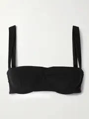 [Kiki de Montparnasse] Kiki de Montparnasse - La Sirene Underwired Balconette Bikini Top - Black - medium medium Black