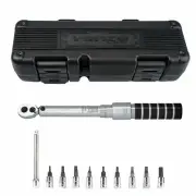 VENZO Bicycle Bike 1/4 Inch Driver Torque Wrench Tool Socket Set Kit 2-15Nm