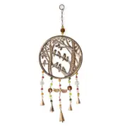Willow & Silk Handmade 60cm Hanging Birds/Dragonfly/Beads Wind/Door Chime Decor