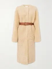 [Chloé] Chloé - Belted Shearling Coat - Beige - FR 40 FR 40 Neutrals