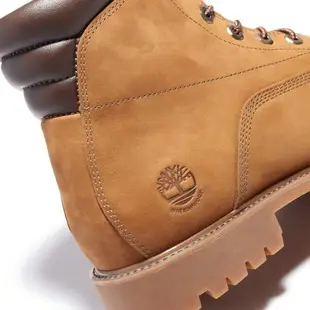 Timberland 男款中咖啡色磨砂革防水6吋靴|A2E9D715