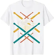 VidiAmazing Drumsticks Drummer Retro Percussion Musical Instrument Drums T-Shirt ds157 T-Shirt