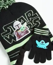 Star Wars Mandalorian Berkshire Little Boys Beanie Hat and Glove Set Toddler 3T