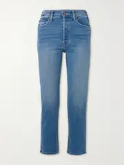 [Mother] Mother - + Net Sustain The Tomcat High-rise Straight Leg Jeans - Light denim - 31 31 Blue