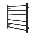 ACA Black Electric Heated Towel Rack Rail Warmer Robe Dryer Holder Square 6 Bars