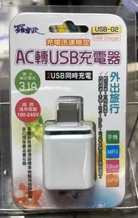 在飛比找Yahoo!奇摩拍賣優惠-【通訊達人】羅蜜歐 USB-02 AC轉USB充電器