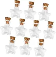 Cabilock 20 Pack Star Shaped Glass Bottles Small Wishing Jars Decorative Potpourri Diy for Friends