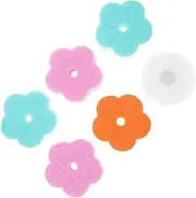 IWOWHERO 5pcs Flower Shape Dishwashing Sponges Dual Sided Scrub Pads Scratch Resistant Kitchen Cleaning Wipes for Efficient Grime Removal Durable and Versatile for Multiple Surfaces
