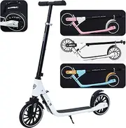 [XCJump] Scooter H1 Folding Kick Scooters for Kids & Adults – Lightweight Foldable Sport Scooter with Adjustable Handle (95-115cm), Durable 100kg Capacity, Smooth 20cm PU Wheels