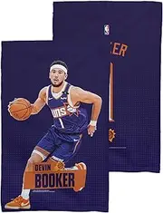 NBA Phoenix Suns Devin Booker 2 Pack Fan Towel, Licensed, Ultra Soft and Absorbent, Sport Gym Towel, 16 x 25 inches
