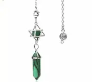Aura Treatment Crystal Point Metaphysical Divination Pendulum MALACHITE