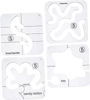 HOMSFOU 4Pcs Durable Acrylic Sewing Template Set for Quilting Patchwork and Craft Projects Easy to Use Transparent Guidelines for DIY Sewing Lovers