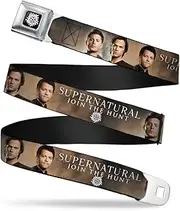 [Buckle-Down] Seatbelt Buckle Belt, Dean Sam Castiel Supernatural Join the Hunt