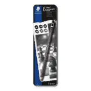 Mars Lumograph Black, Carbon Blend Provides Jet Black Lines, Professional Art...