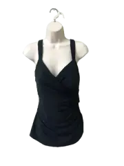 Miraclesuit BLACK Surplice Tunic 1-Piece Swimsuit, US 8D