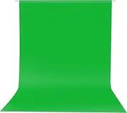 HEMMOTOP Green Screen Backdrop, 5x6.5 ft Photography Chroma Key Greenscreen Background Sheet for Background Removal, Zoom Meeting, Photo Video Studio, Live Streaming, Video Recording (Backdrop only)